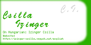 csilla izinger business card